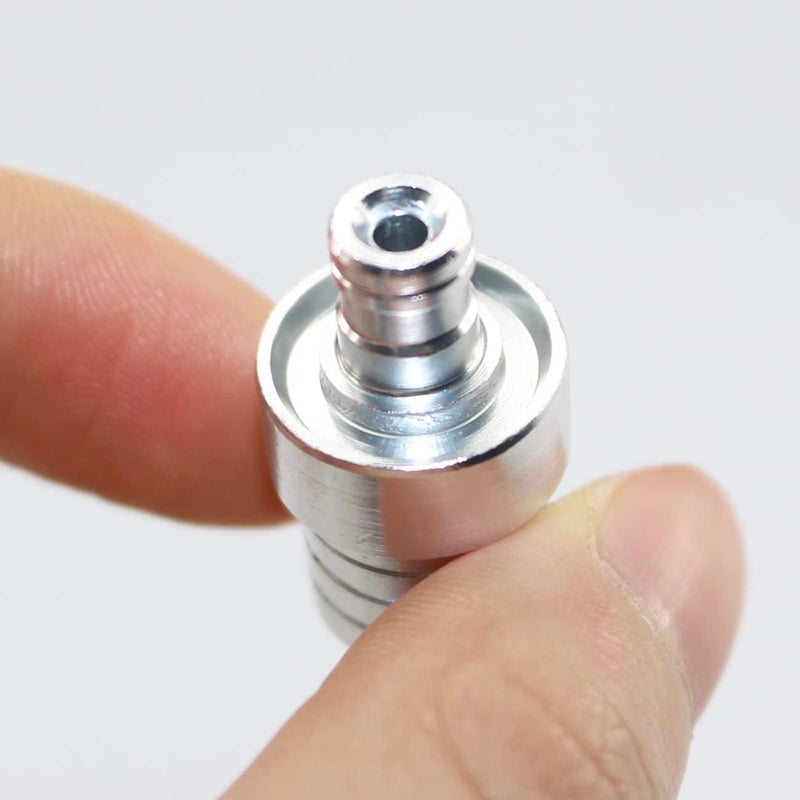 PRO BAT 5 Pack CNC Motorcycle Gas Fuel Cap Valve Vent Breather Hose Tube Gas Tank Cap Vent Two-way for Dirt Bike Pit Bike ATV All Factory CRF XR CR All Quads All Off-road Motorcycle, Silver - Image 3